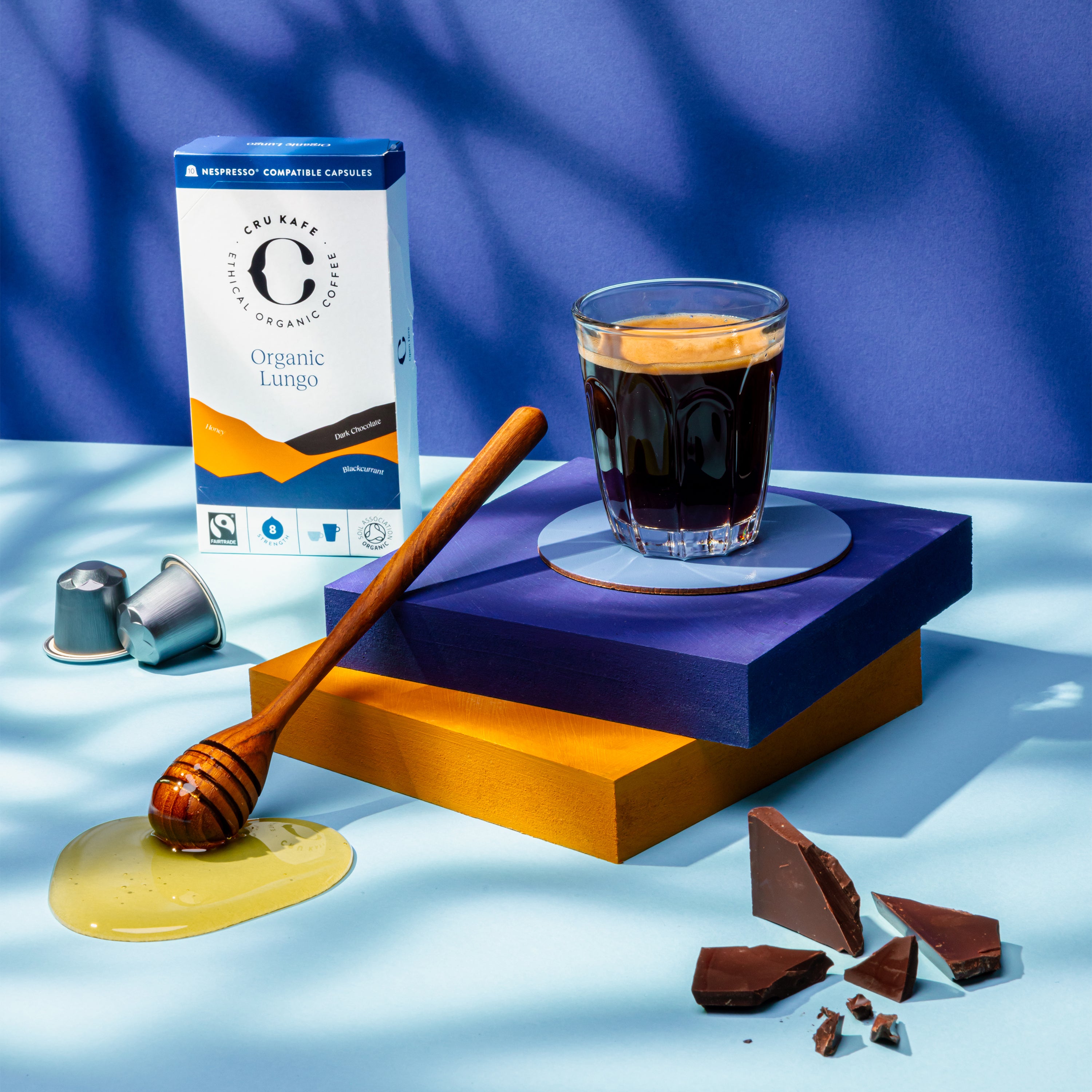 Cru Kafe Organic Bold Dark Roast Arabica Espresso Single Serve Organic Arabica Coffee Pods 20 Pods Compatible With Nespresso Original Line